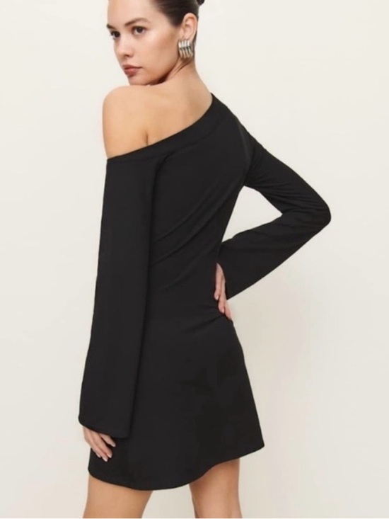 Reformation NEW Willow Knit Black Mini Dress - Picture 2 of 11
